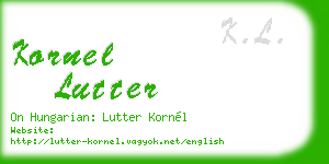 kornel lutter business card